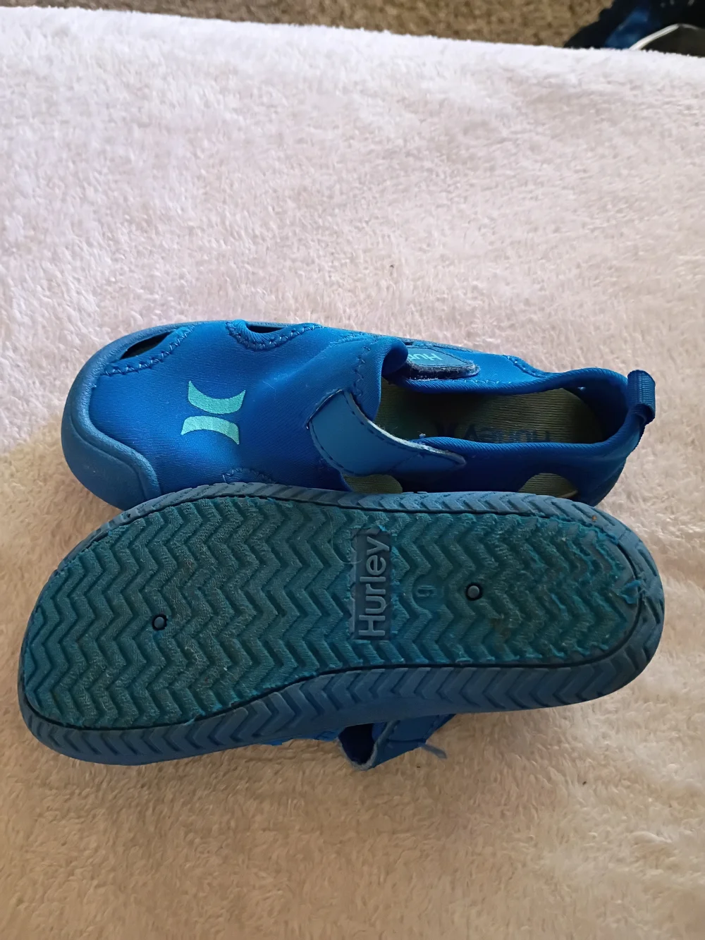 Hurley Kids Blue Teal Logo Water Shoes